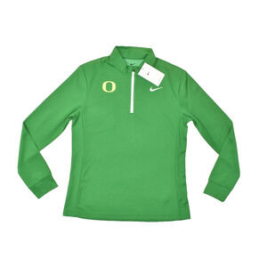 Nike Dri-FIT Oregon Ducks 1/4 Zip Pullover Sweatshirt Women's Regular Size M NEW